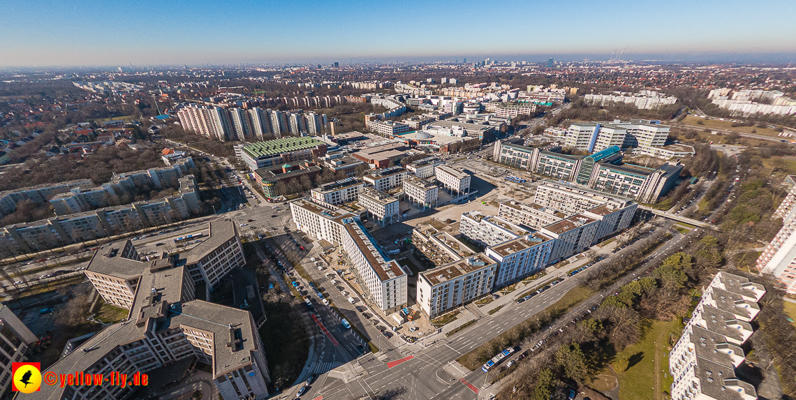 15.02.2023 - Luftbilder Perlach Plaza, Allianz, Wacker, Rentenversicherung, PEP